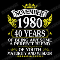 November 1980 Happy Birthday 40 Years Of Being Awe Adjustable Cap | Artistshot