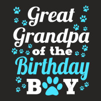 Great Grandpa Of The Birthday Boy Dog Paw Bday Par Ladies Fitted T-shirt | Artistshot