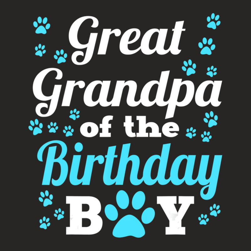 Great Grandpa Of The Birthday Boy Dog Paw Bday Par Ladies Fitted T-Shirt by ravand | Artistshot