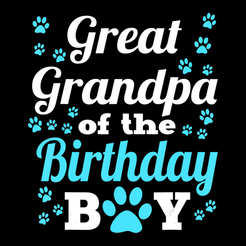 Great Grandpa Of The Birthday Boy Dog Paw Bday Par Cropped Sweater by ravand | Artistshot