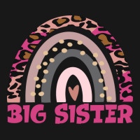 Big Sister Funny Gift Leopard Rainbow Fun Design G Flannel Shirt | Artistshot