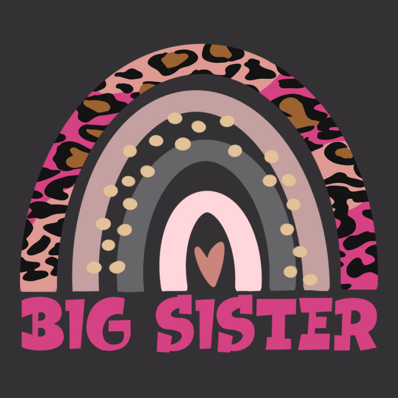 Big Sister Funny Gift Leopard Rainbow Fun Design G Vintage Hoodie by kuranaszondyv | Artistshot