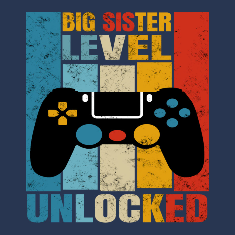 Big Sister Level Unlocked Funny Gamer Girl Gaming Men Denim Jacket | Artistshot