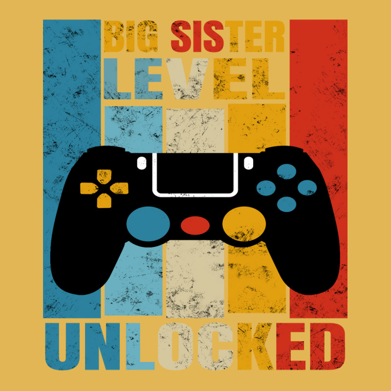 Big Sister Level Unlocked Funny Gamer Girl Gaming Vintage Hoodie And Short Set | Artistshot