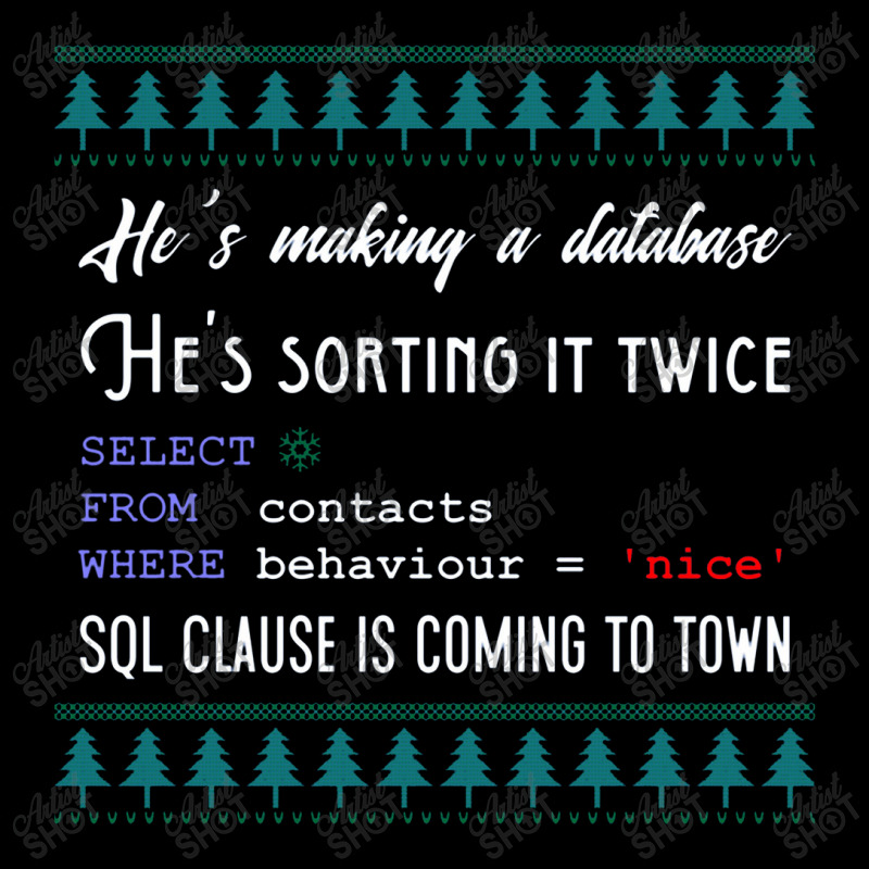 Funny Sql Programmer Database Christmas Admin Dba Unisex Jogger by hattieariel | Artistshot