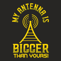 My Antenna Is Bigger Ham Radio Shirt Ham Radio Ant Ladies Fitted T-shirt | Artistshot