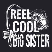 Reel Cool Big Sister Funny Fishing Fathers Day Gif Unisex Sherpa-lined Denim Jacket | Artistshot