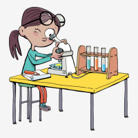 Girl With A Microscope Is Doing An Experiment And Adjustable Cap | Artistshot