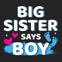 Gender Reveal Sister Says Boy Matching Family Ba R 3/4 Sleeve Shirt | Artistshot