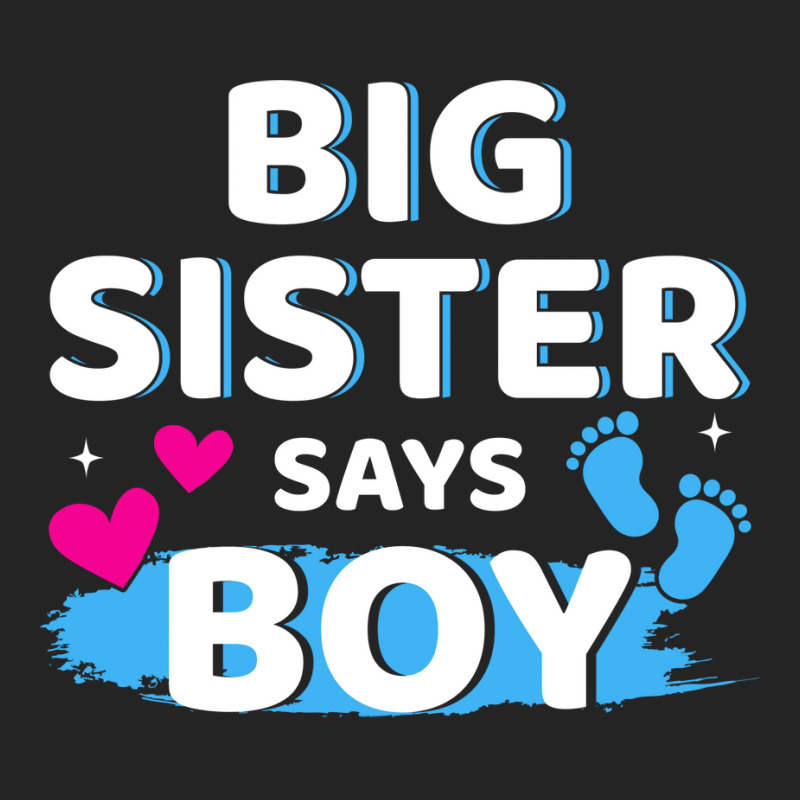 Gender Reveal Sister Says Boy Matching Family Ba R 3/4 Sleeve Shirt by holatellids | Artistshot