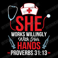 She Works Willingly With Her Hands Proverbs 3113 N Cropped Sweater | Artistshot