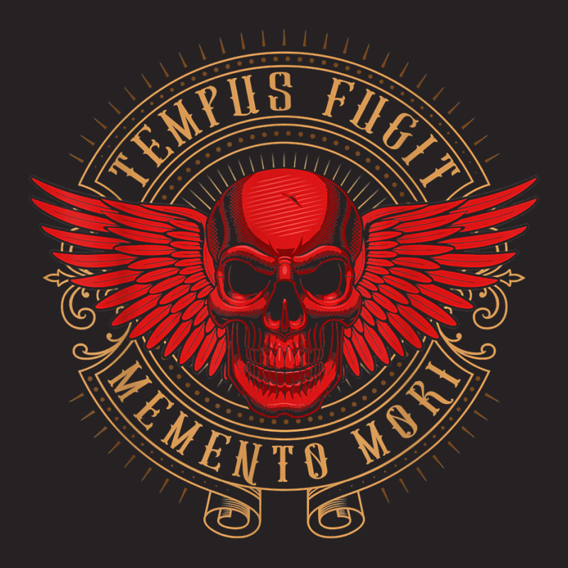 Tempus Fugit Memento Mori Latin Phrase T Shirt Vintage Cap by validokel | Artistshot