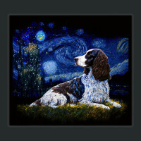 Surrealism Starry Night English Springer Spaniel D Women's Triblend Scoop T-shirt | Artistshot