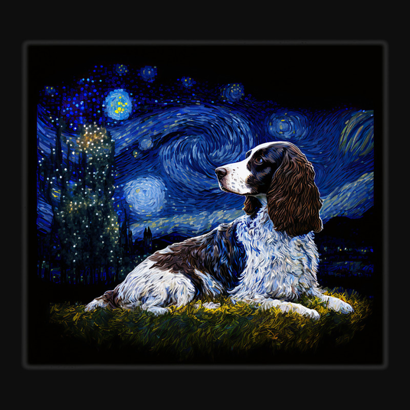 Surrealism Starry Night English Springer Spaniel D Crop Top | Artistshot