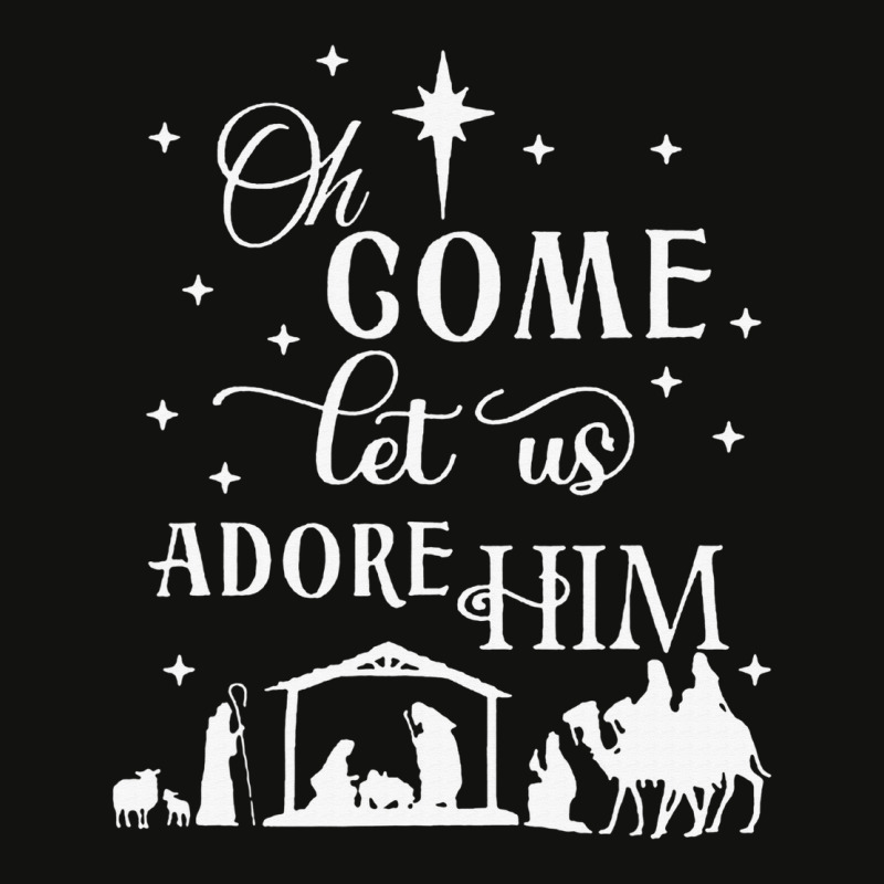 Oh Come Let Us Adore Him Christian Nativity Vintag Scorecard Crop Tee by guiUPTEES | Artistshot