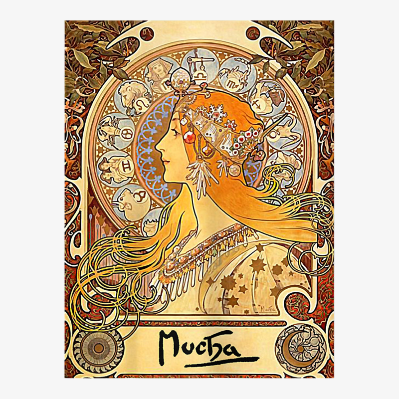 Womens Alphonse Mucha Art Nouveau Woman's T Shirt Ladies Fitted T-Shirt by scrabeck | Artistshot