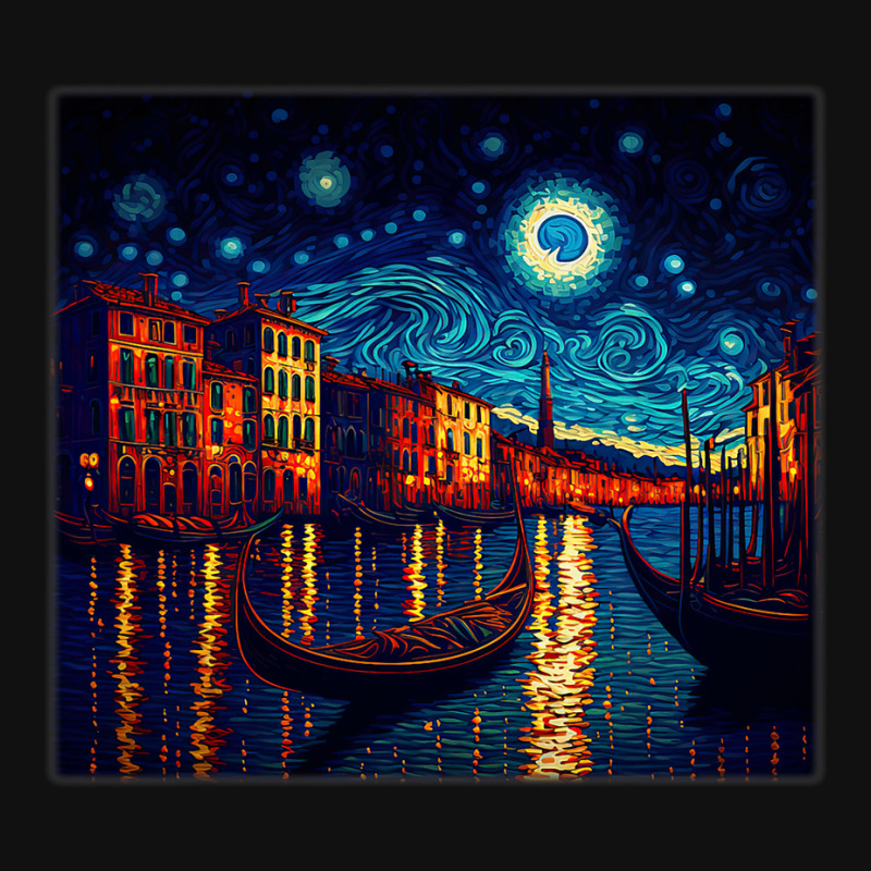 Surrealism Starry Night Grand Canal 1 Crew Socks | Artistshot