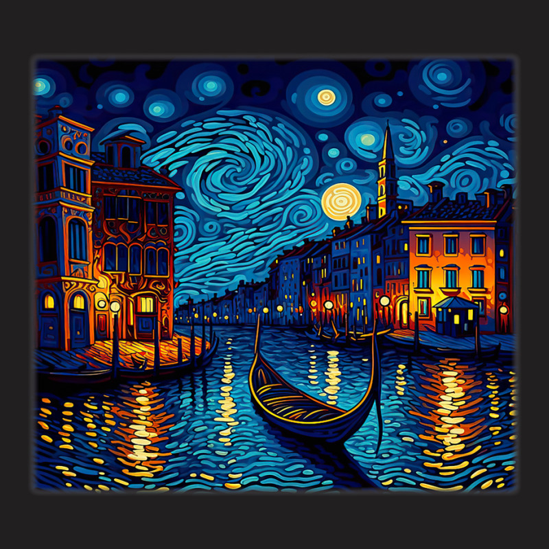 Surrealism Starry Night Grand Canal T-shirt | Artistshot