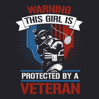 This Girl Is Protected By A Veteran Veterans 4th O Unisex Sherpa-lined Denim Jacket | Artistshot