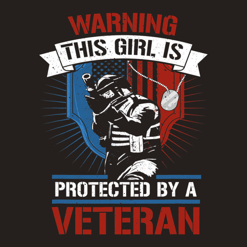 This Girl Is Protected By A Veteran Veterans 4th O Tank Top | Artistshot