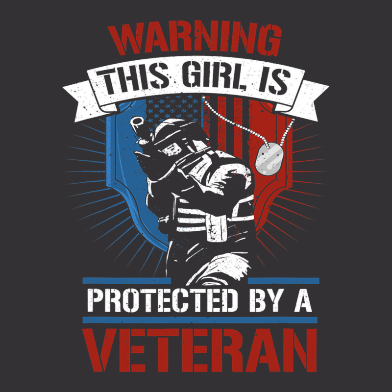 This Girl Is Protected By A Veteran Veterans 4th O Vintage Short | Artistshot