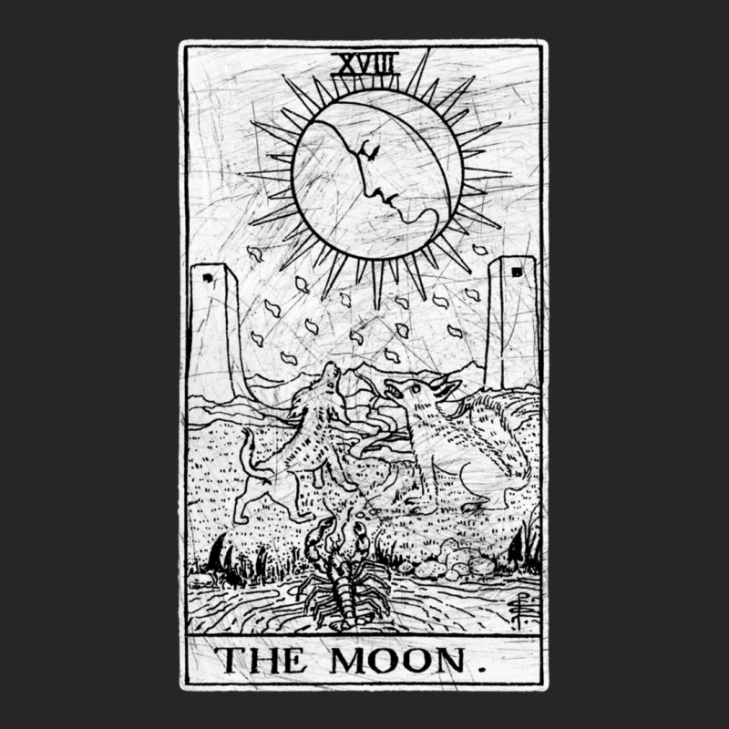 The Moon Tarot Card - Major Arcana - Fortune Telli Ladies Fitted T-Shirt by CurtisDaleCochran | Artistshot