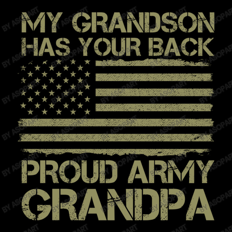 My Grandson Has Your Back Army Grandpa American Flag Military Family Lightweight Hoodie | Artistshot