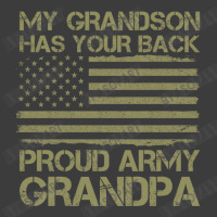 My Grandson Has Your Back Army Grandpa American Flag Military Family Men's Polo Shirt | Artistshot