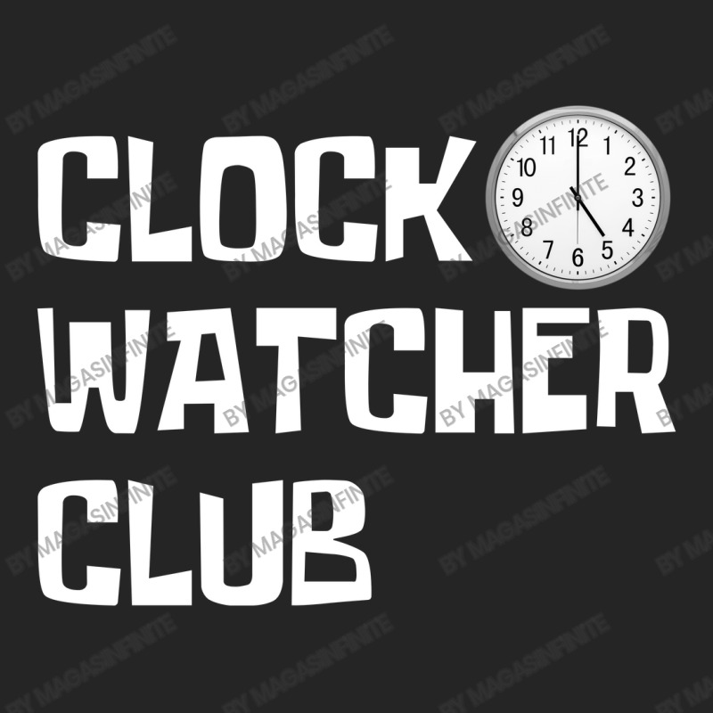 Clock Watcher Club (white On Black) Unisex Hoodie by Magasinfinite | Artistshot