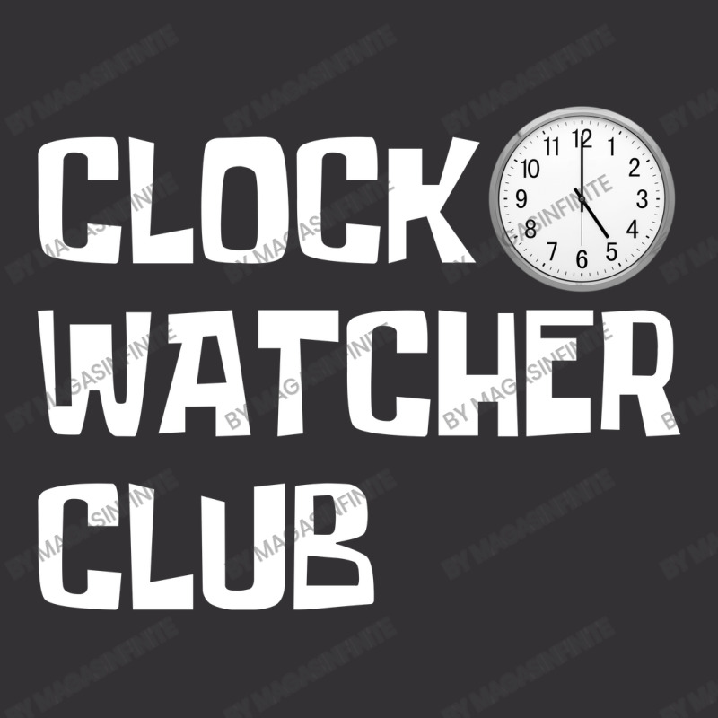 Clock Watcher Club (white On Black) Vintage Hoodie And Short Set by Magasinfinite | Artistshot