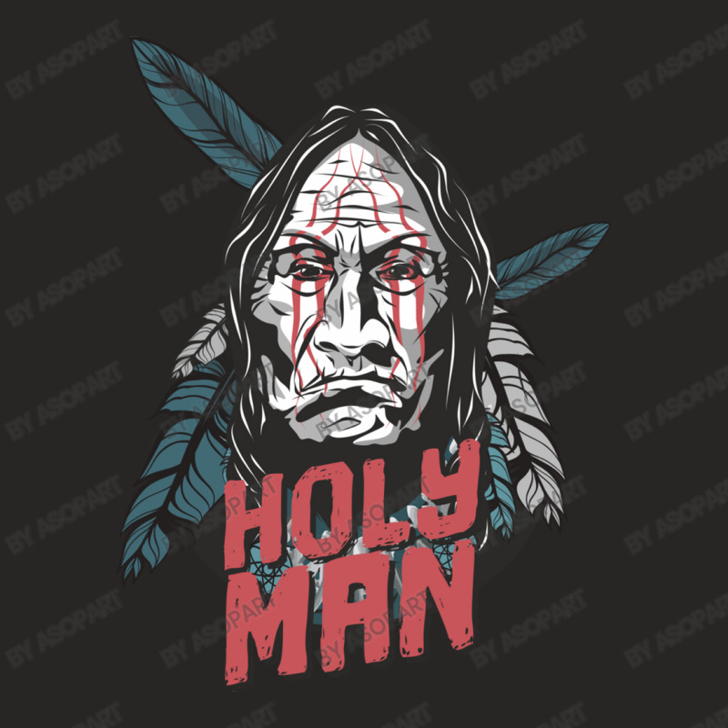 Native American Holy Man Ladies Fitted T-Shirt by AsopArt | Artistshot