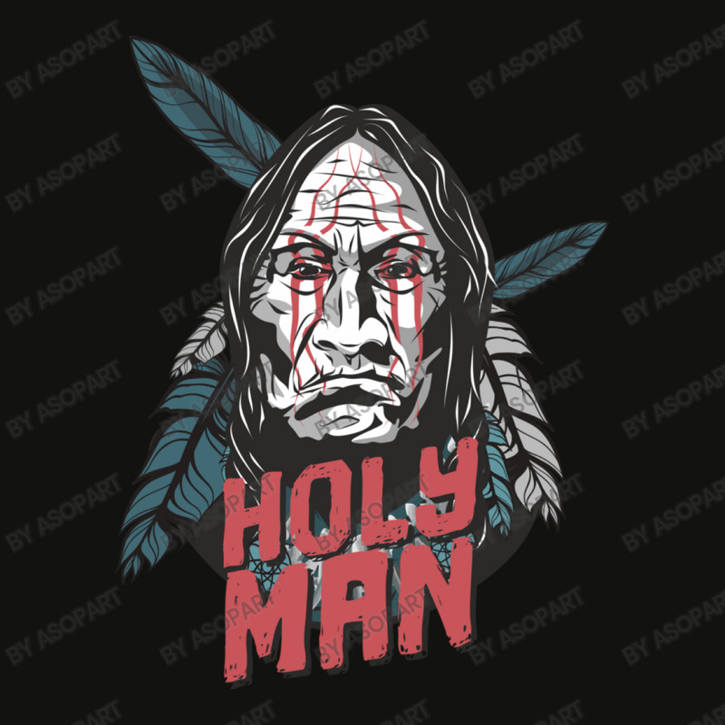 Native American Holy Man Scorecard Crop Tee by AsopArt | Artistshot