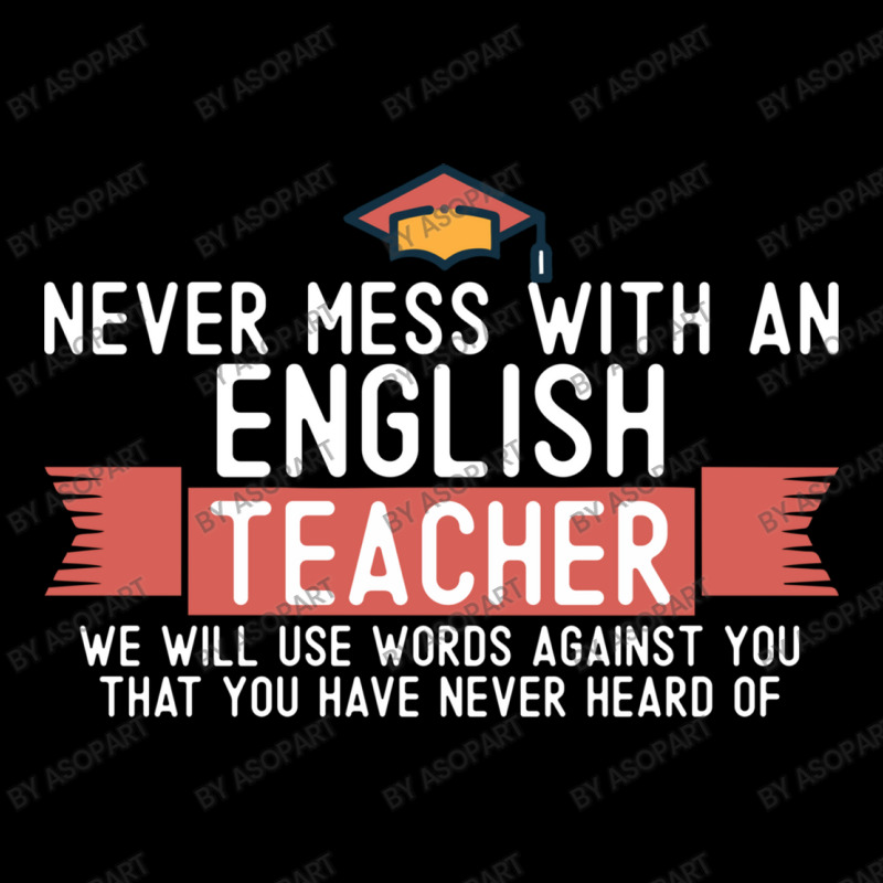 Never Mess With An English Teacher Quote Funny School Humor Vintage St V-neck Tee | Artistshot