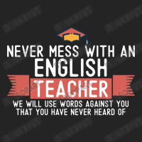 Never Mess With An English Teacher Quote Funny School Humor Vintage St 3/4 Sleeve Shirt | Artistshot