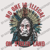 No One Is Illegal On Stolen Land American Indian Feather Headdress Pocket T-shirt | Artistshot