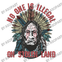 No One Is Illegal On Stolen Land American Indian Feather Headdress V-neck Tee | Artistshot