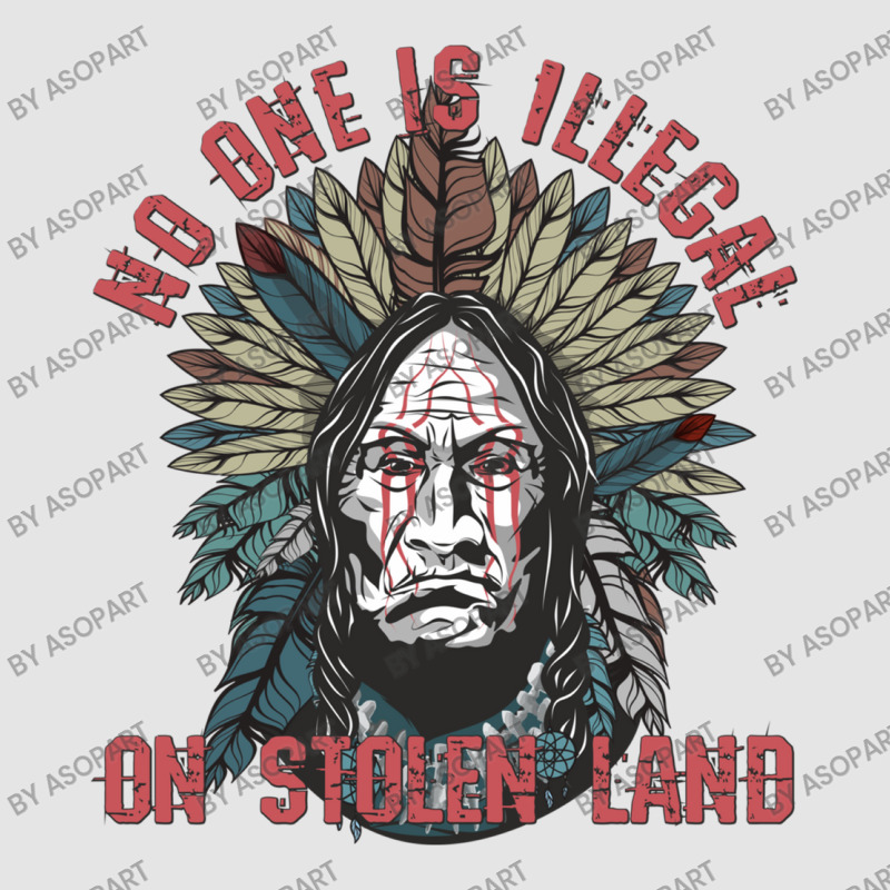 No One Is Illegal On Stolen Land American Indian Feather Headdress Exclusive T-shirt | Artistshot