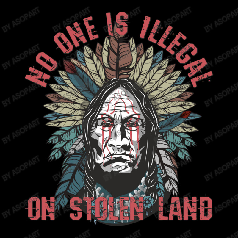 No One Is Illegal On Stolen Land American Indian Feather Headdress Fleece Short | Artistshot