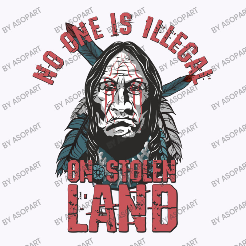 No One Is Illegal On Stolen Land Native American Red Paint At The Face Tank Top | Artistshot