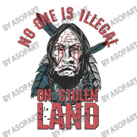 No One Is Illegal On Stolen Land Native American Red Paint At The Face Men's 3/4 Sleeve Pajama Set | Artistshot