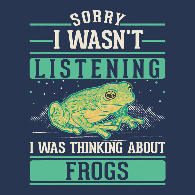 I Wasnt Listening I Was Thinking About Frogs Men Denim Jacket | Artistshot