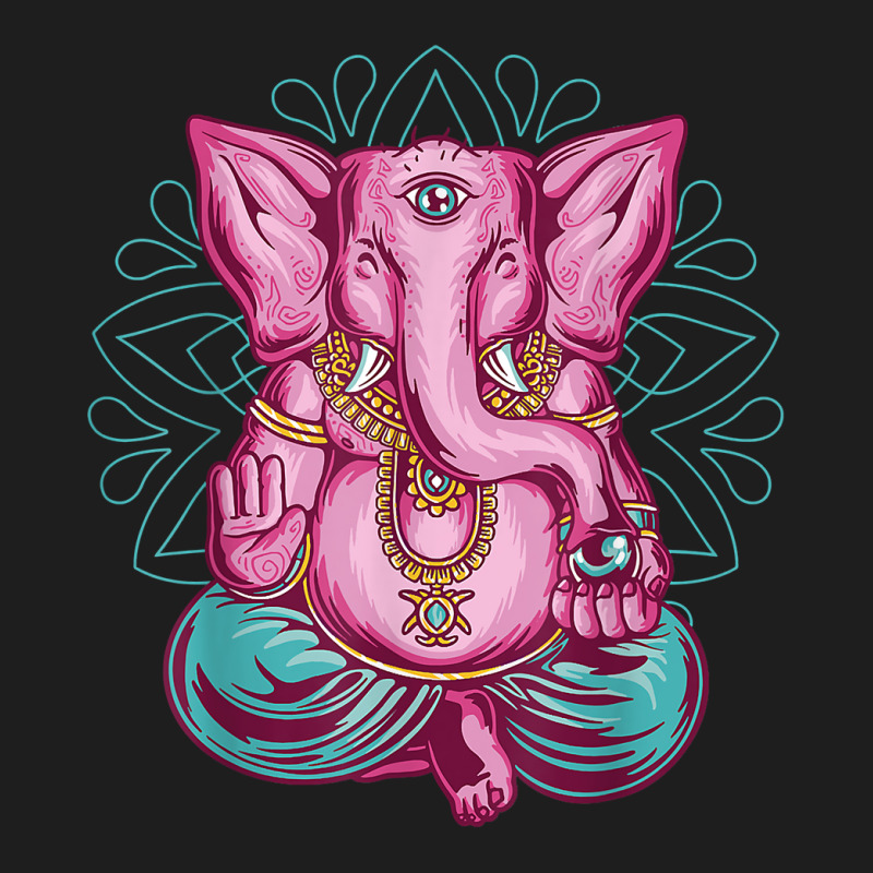 Elephant Meditation Mandala Ornament Lotus Seat Yo Classic T-shirt by doets | Artistshot