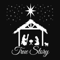 Christmas Nativity Shirt True Story Nativity Scene Crop Top | Artistshot