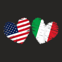 Usa Italy Flag Heart Valentines Day Italian Americ Ladies Fitted T-shirt | Artistshot