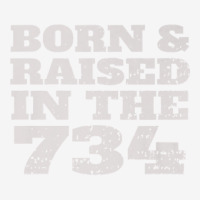 Vintage Born & Raised In The 734 For People From M Baby Bibs | Artistshot