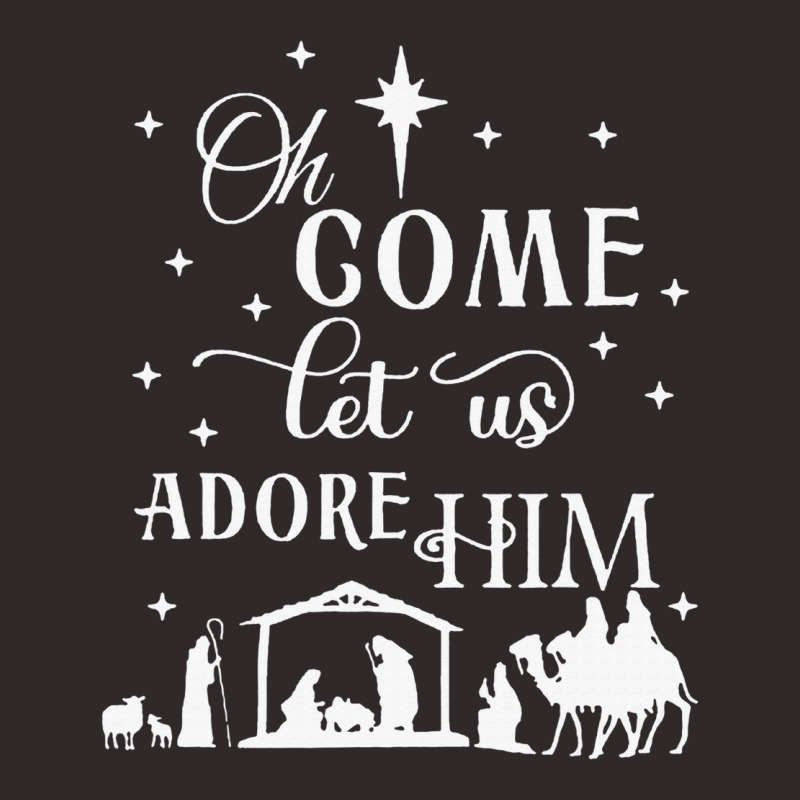 Oh Come Let Us Adore Him Christian Nativity Vintag Racerback Tank by guiUPTEES | Artistshot