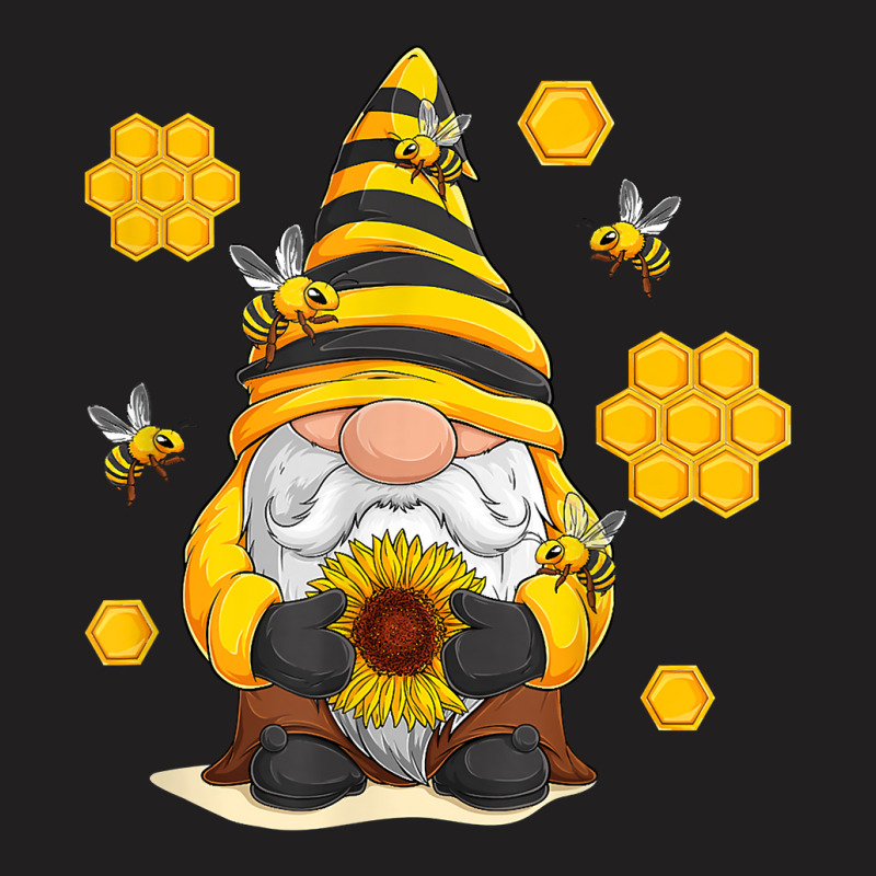 Sunflower Gnome With Bee And Honey Hippie T Shirt T-shirt | Artistshot