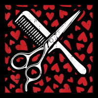 Scissor Comb Hearts Valentines Day Hair Stylist Dr Cropped Hoodie | Artistshot