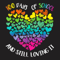 Cute 100 Days Of School And Still Loving It Hearts T-shirt | Artistshot