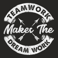 Teamwork Makes The Dream Work Team Motivational Gi Ladies Fitted T-shirt | Artistshot